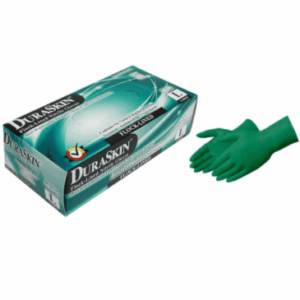 2018FL Disposable Industrial 8mil Grade Flock Lined Green Nitrile Gloves