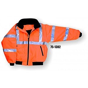 Orange Bomber Jacket Class III With Removable Fleece Lining