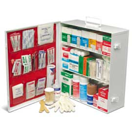 EMPTY 3 SHELF FIRST AID CABINET  WITH LINER