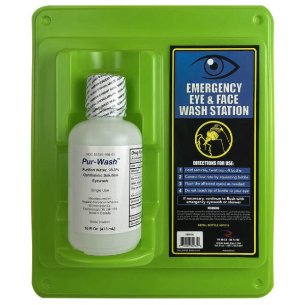 REW16S Single 16oz Bottle Eyewash Station