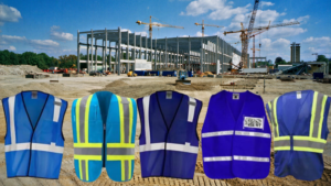 Blue safety vest, Best safety vest, Construction safety vest, Construction safety vests