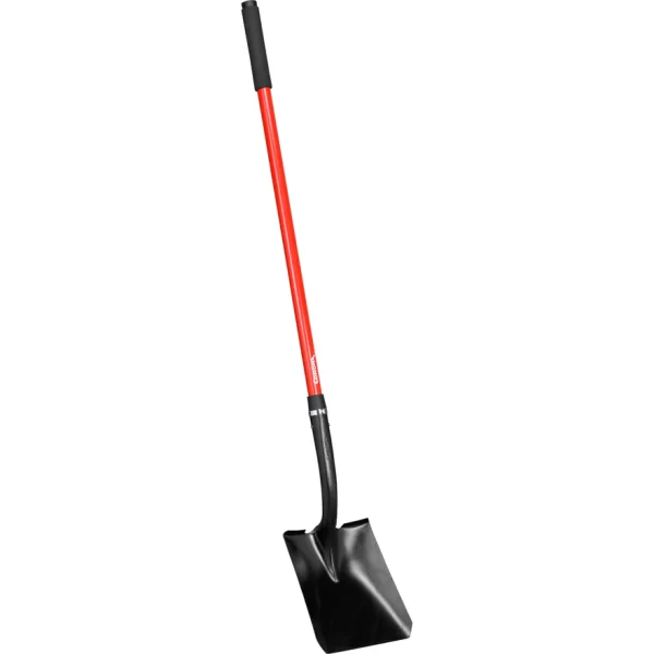 SS 27020 Square Point Shovel 15-Gauge 12. in Head 48 in. Fiberglass Handle